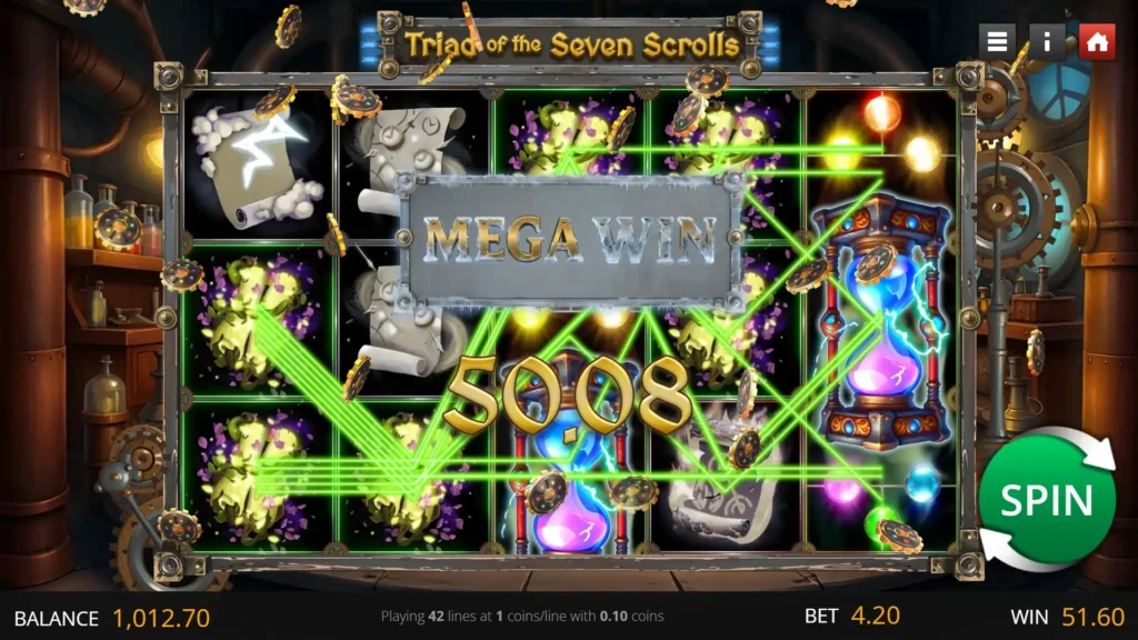 Triad Of The 7 Scrolls Screenshot Winning
