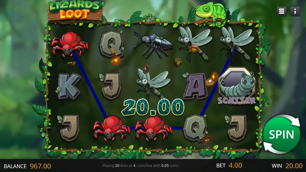 Lizards’ Loot Screenshot Win