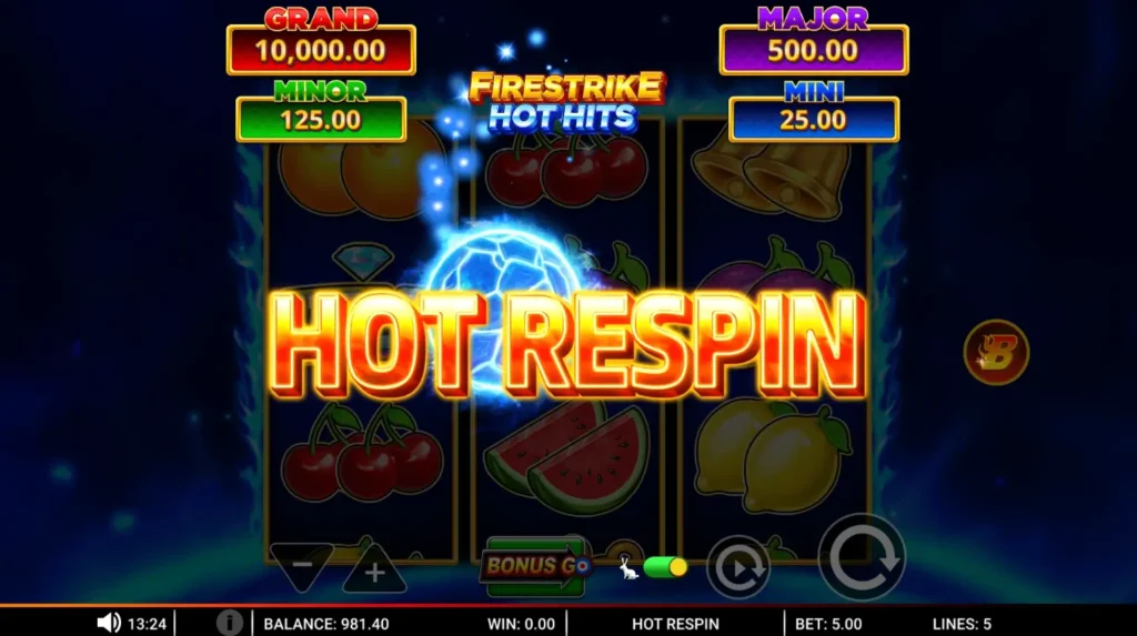 Firestrike Hot Hits Respin Screenshot