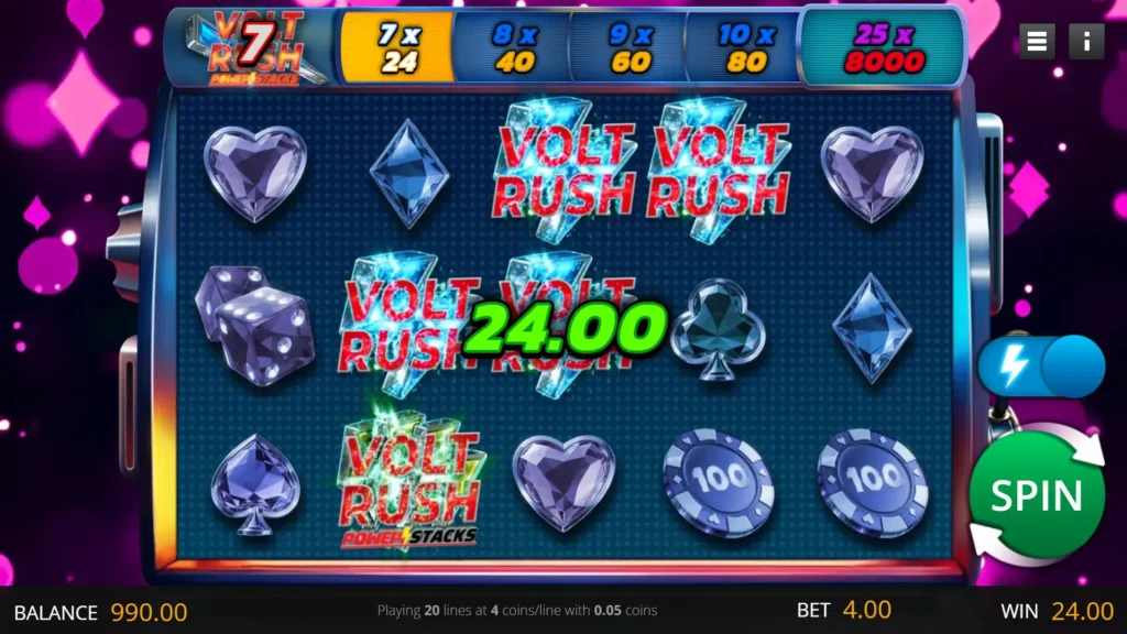 Volt Rush Power Stack Win Screenshot