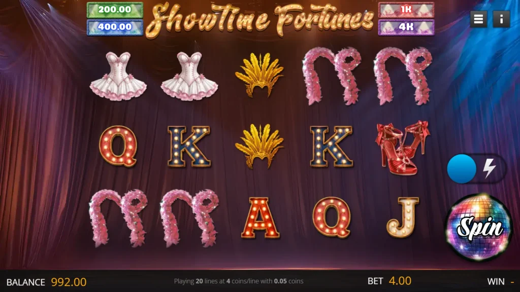Showtime Fortunes Win Screenshot